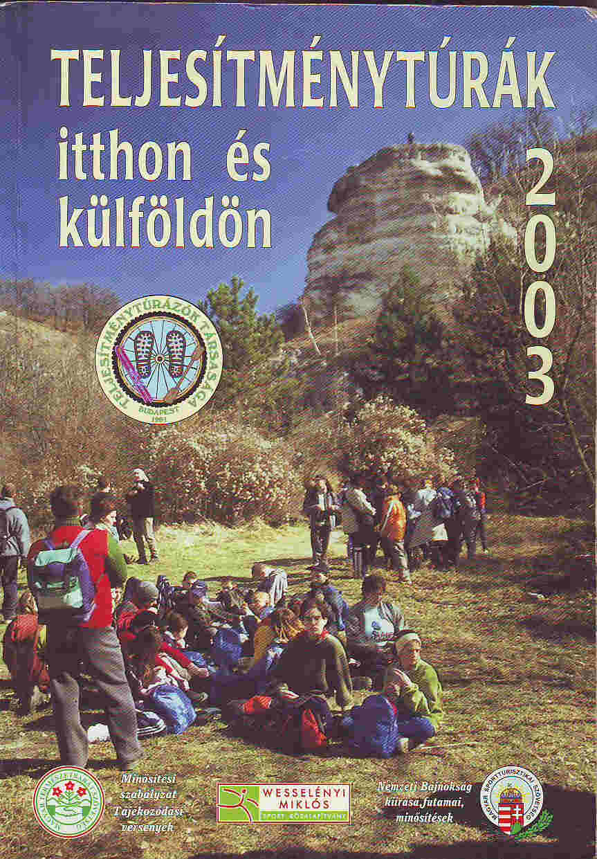 Teljesítménytúra Naptár címlap 2003