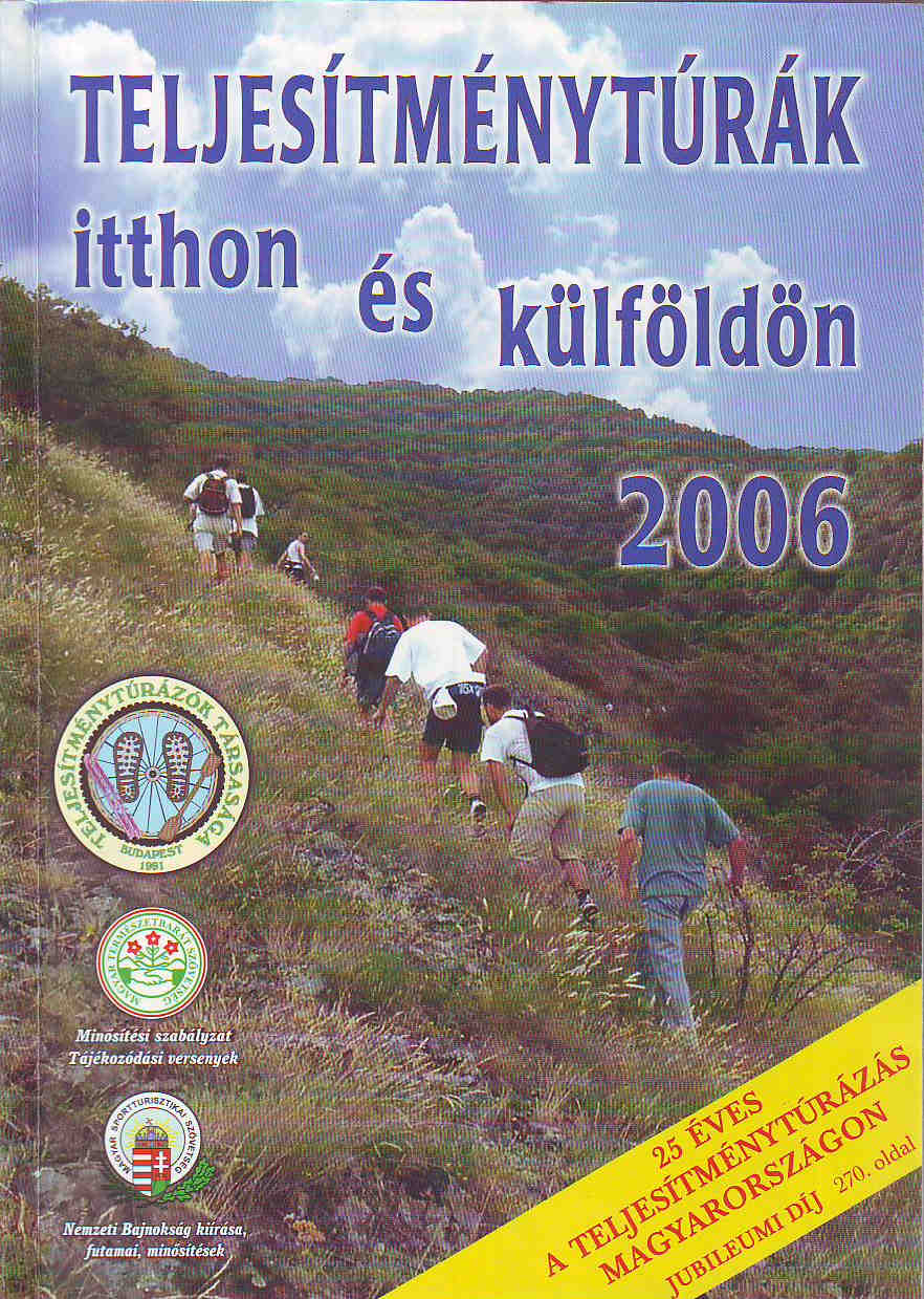 Teljesítménytúra Naptár címlap 2006